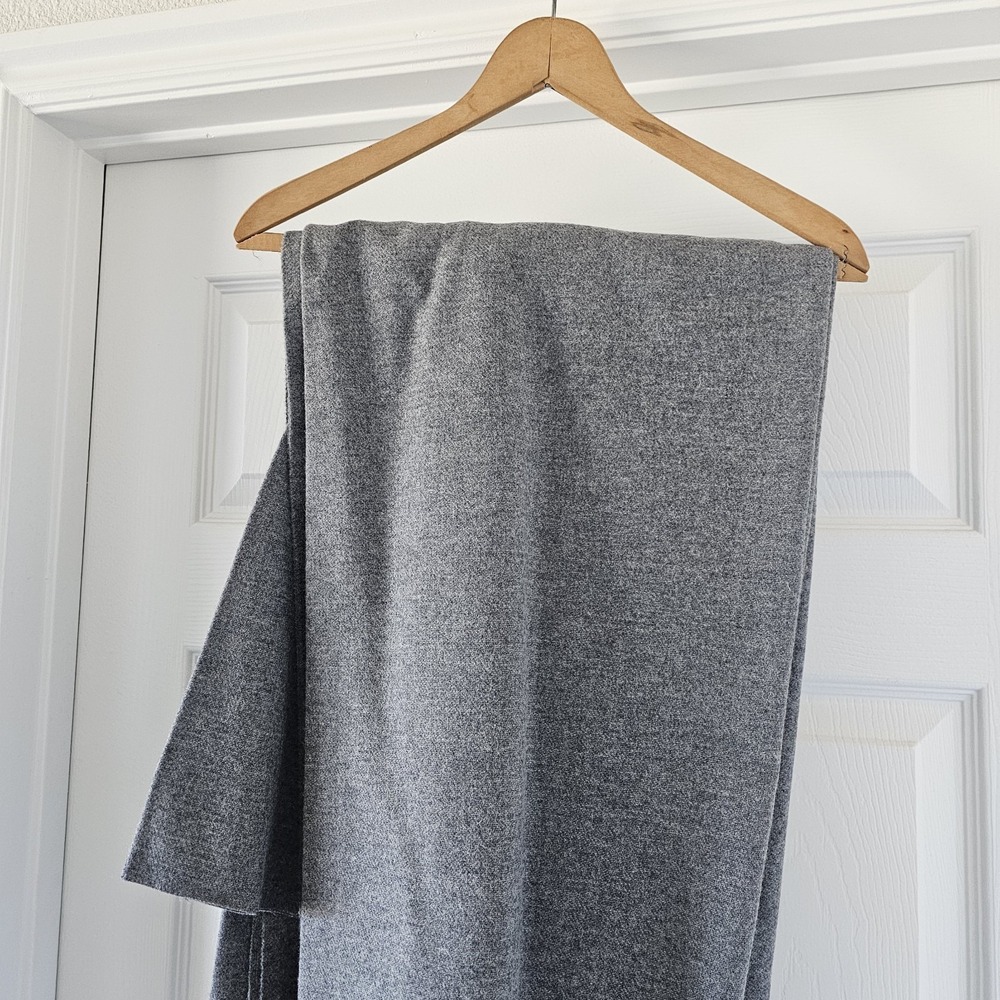 1960s 1970s Vintage Grey Wool Fabric 2 Remnants 2+ Yards